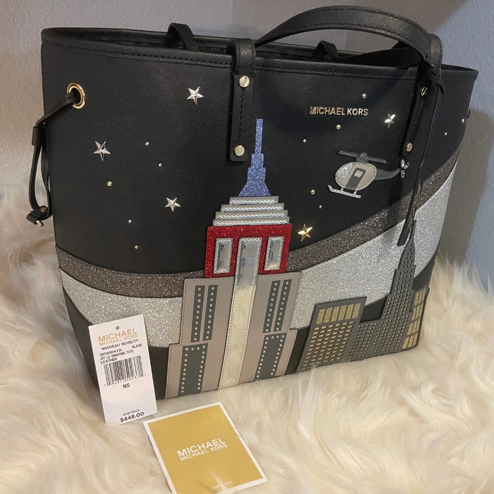 Michael Kors Nouveau Novelty large drawstring tote bag
